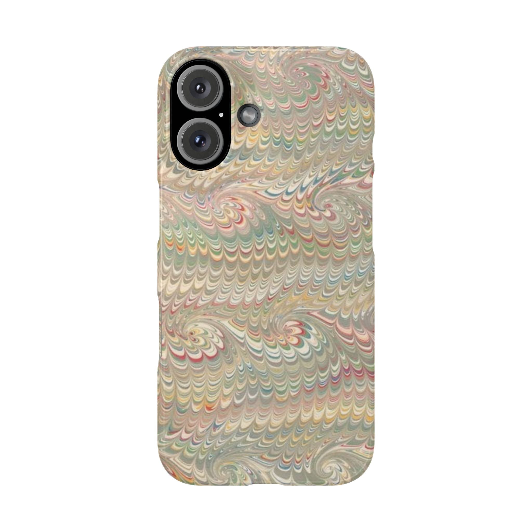 Marbled Feather Phone Case