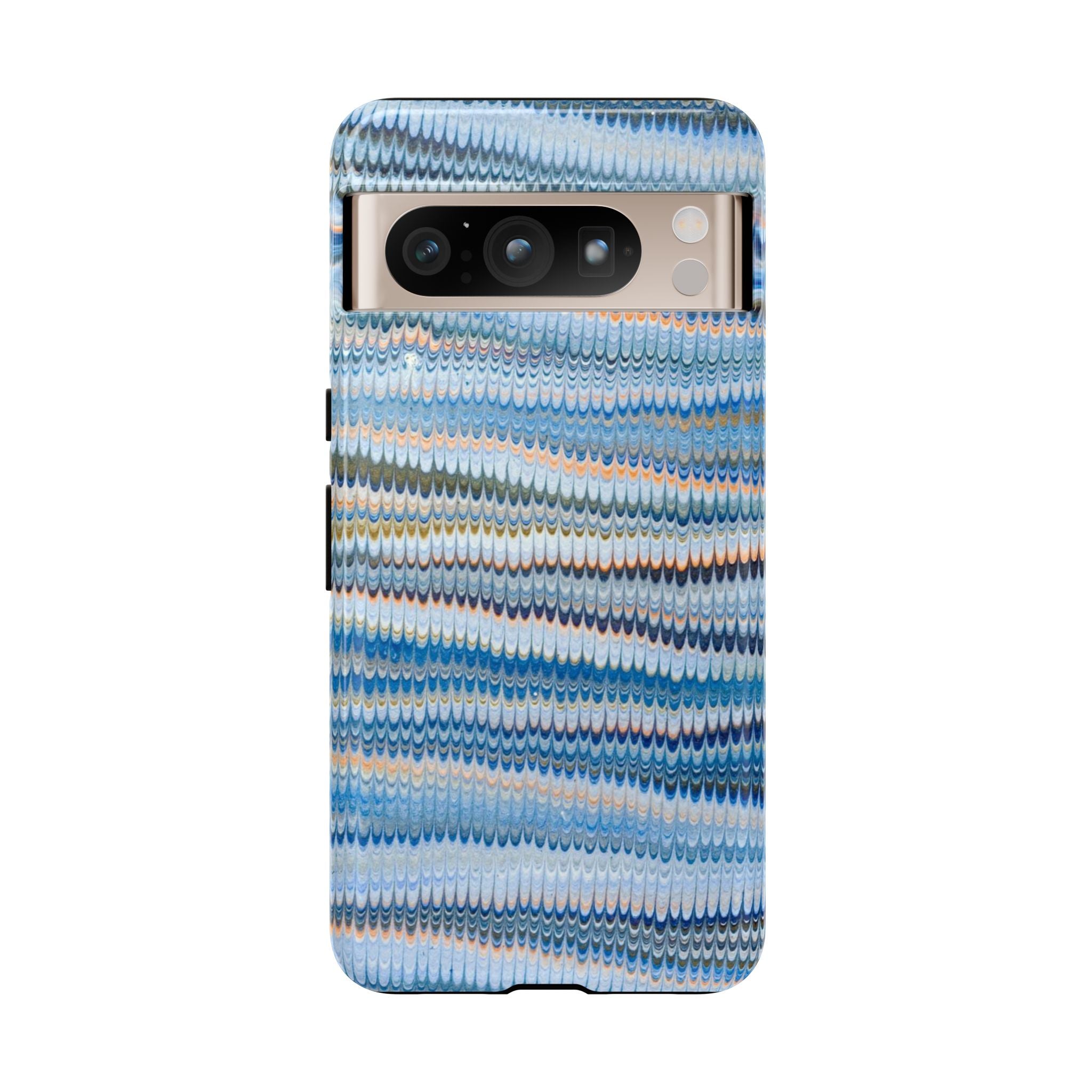 Blue Marbled Phone Cases iPhone 16 + Samsung + Apple + Google - all models, Vintage Marbled Design - Tough Cases