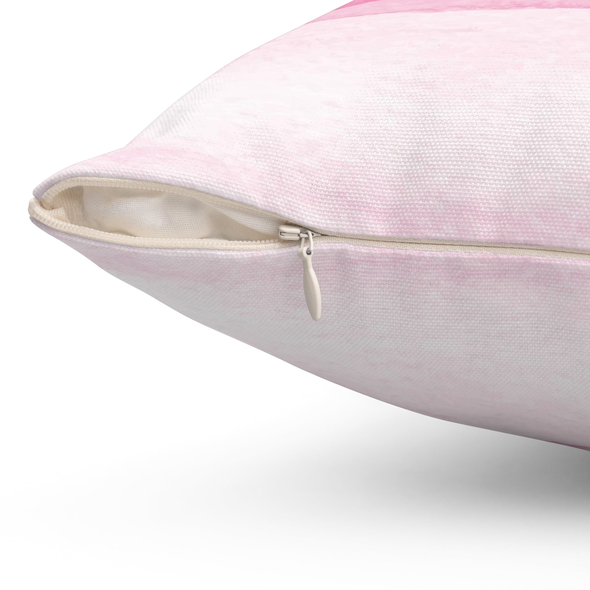Pink Water Colors Square Pillow includes Pillow, Hidden Zipper