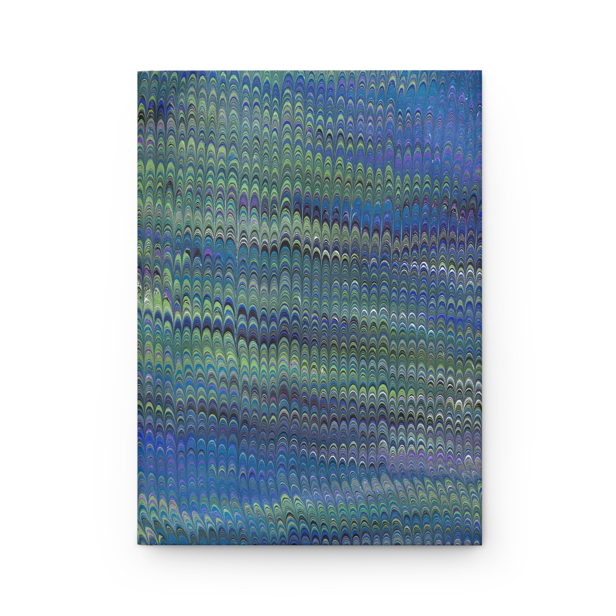 Vintage Italian Marbled Hardcover Journal Blue and Green