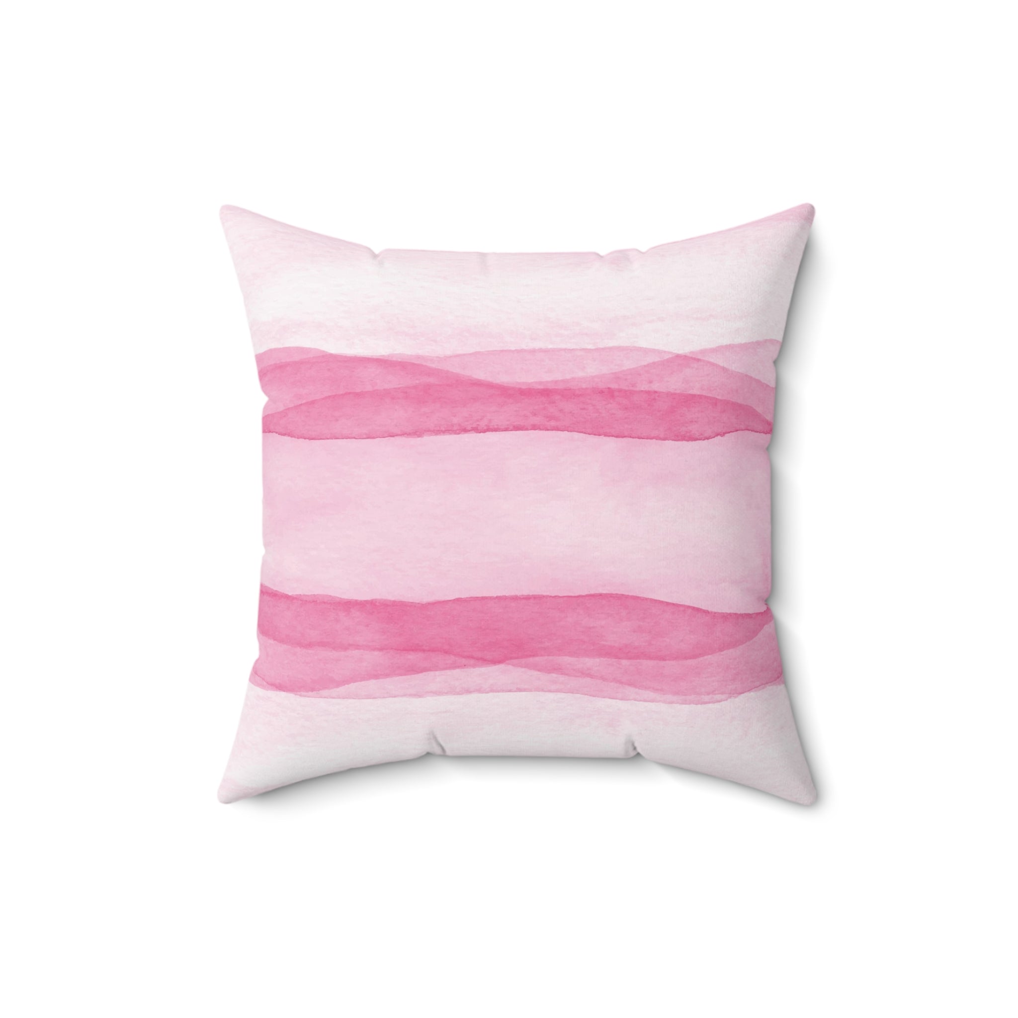 Pink Water Colors Square Pillow includes Pillow, Hidden Zipper