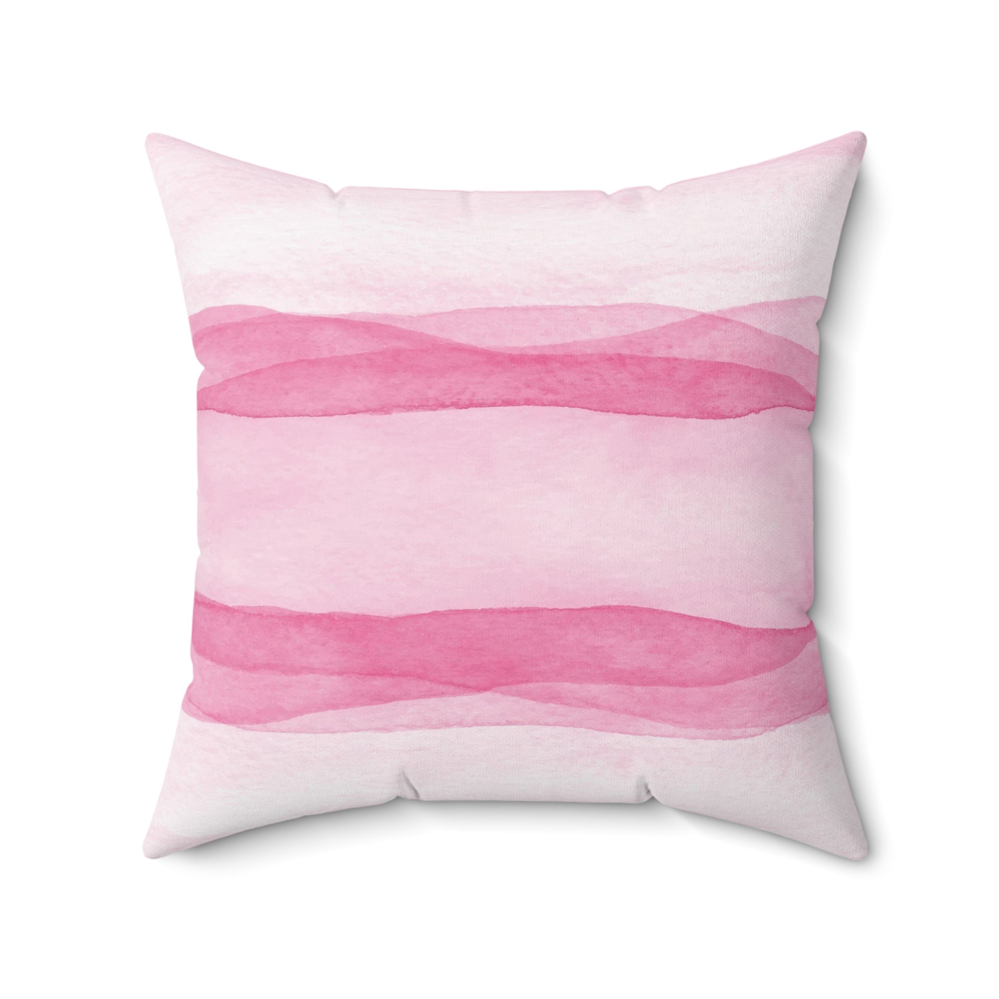Pink Water Colors Square Pillow includes Pillow, Hidden Zipper