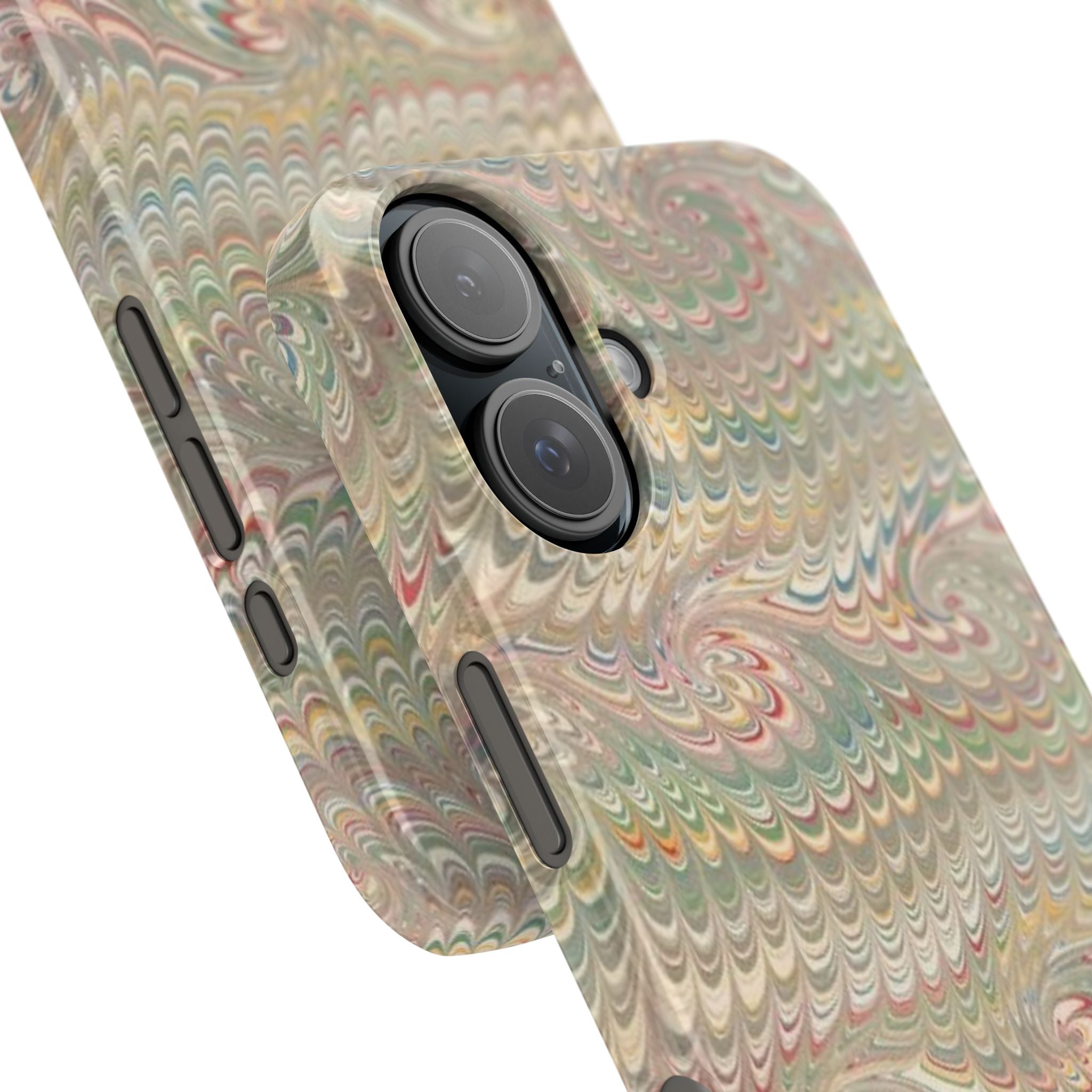 Marbled Feather Phone Case