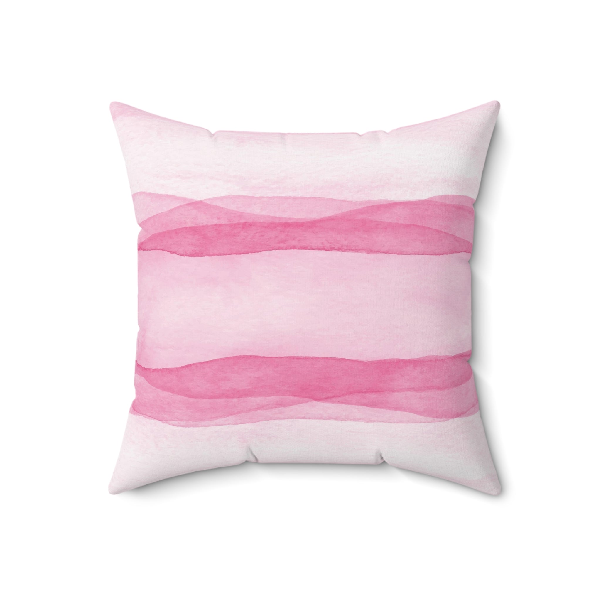 Pink Water Colors Square Pillow includes Pillow, Hidden Zipper