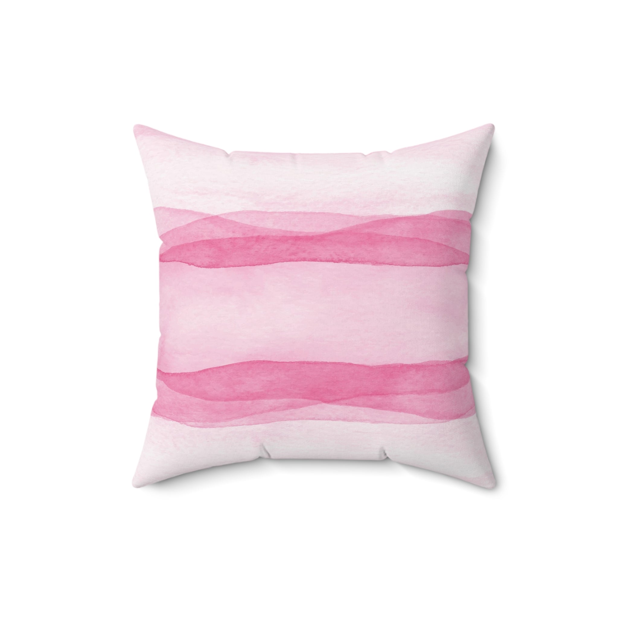 Pink Water Colors Square Pillow includes Pillow, Hidden Zipper