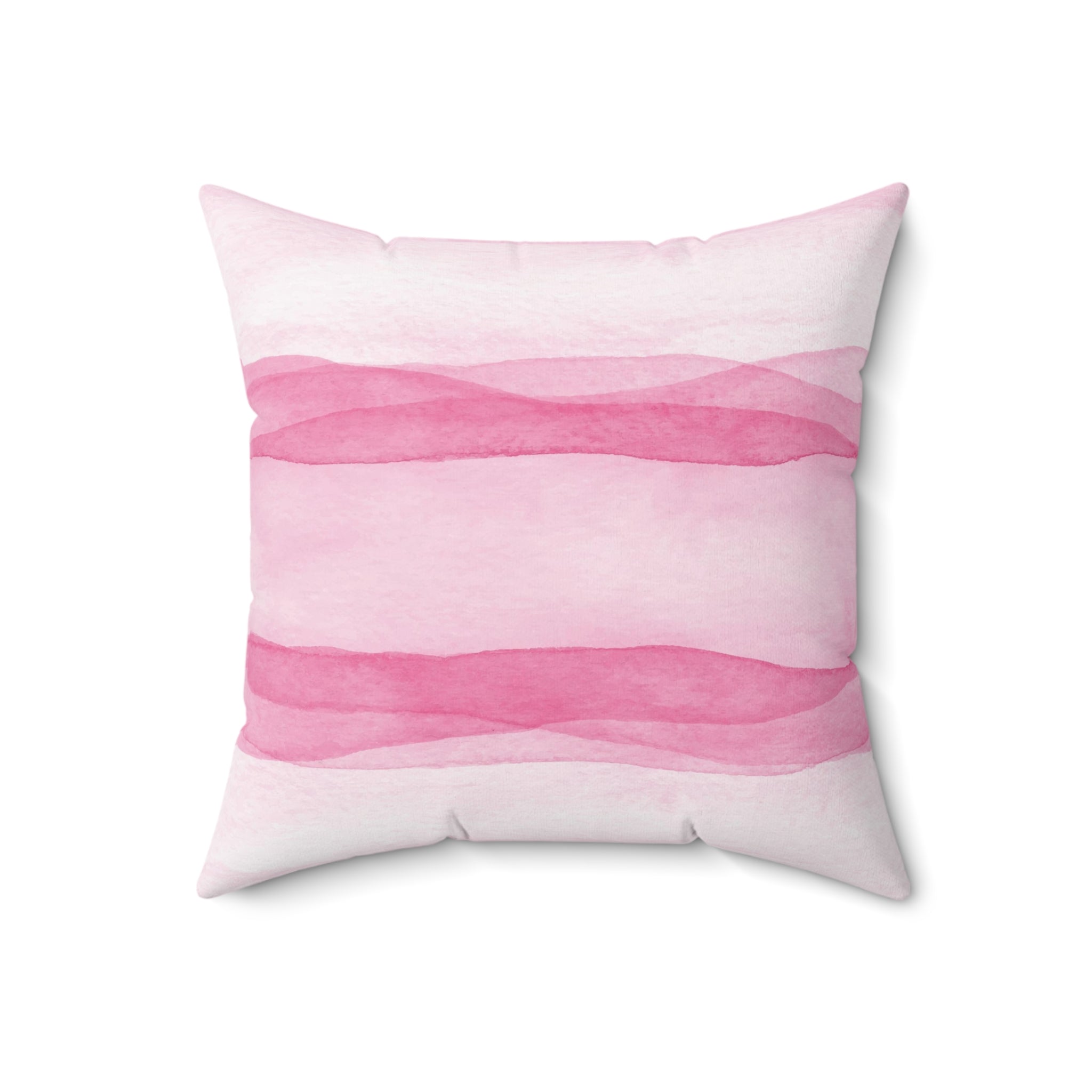 Pink Water Colors Square Pillow includes Pillow, Hidden Zipper
