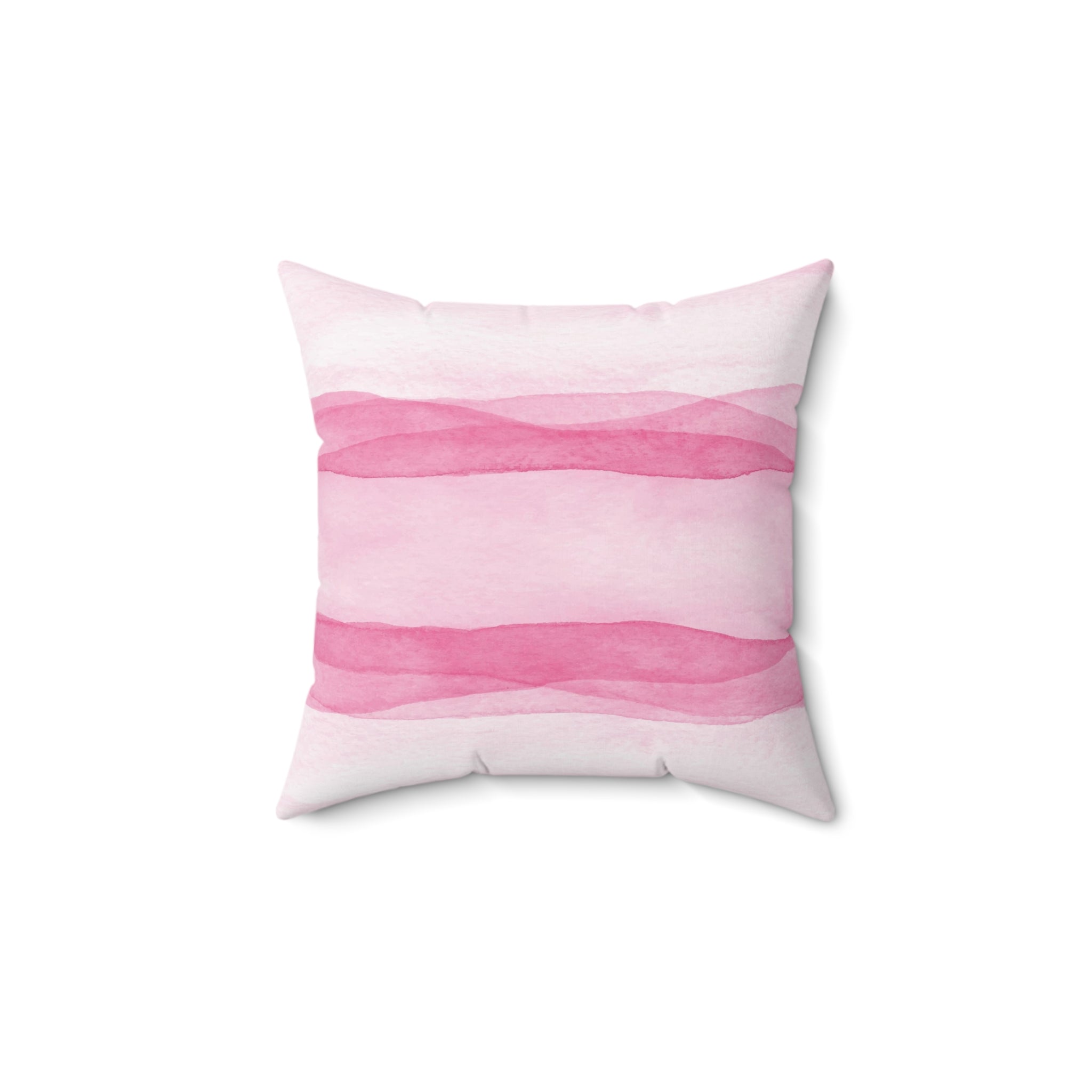 Pink Water Colors Square Pillow includes Pillow, Hidden Zipper