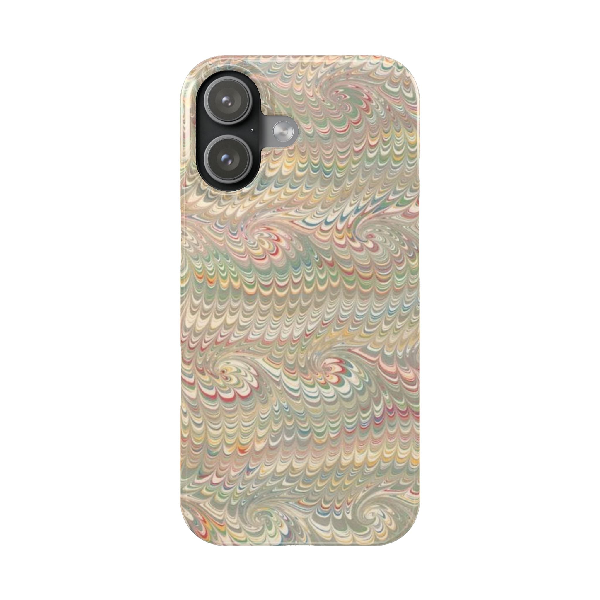 Marbled Feather Phone Case