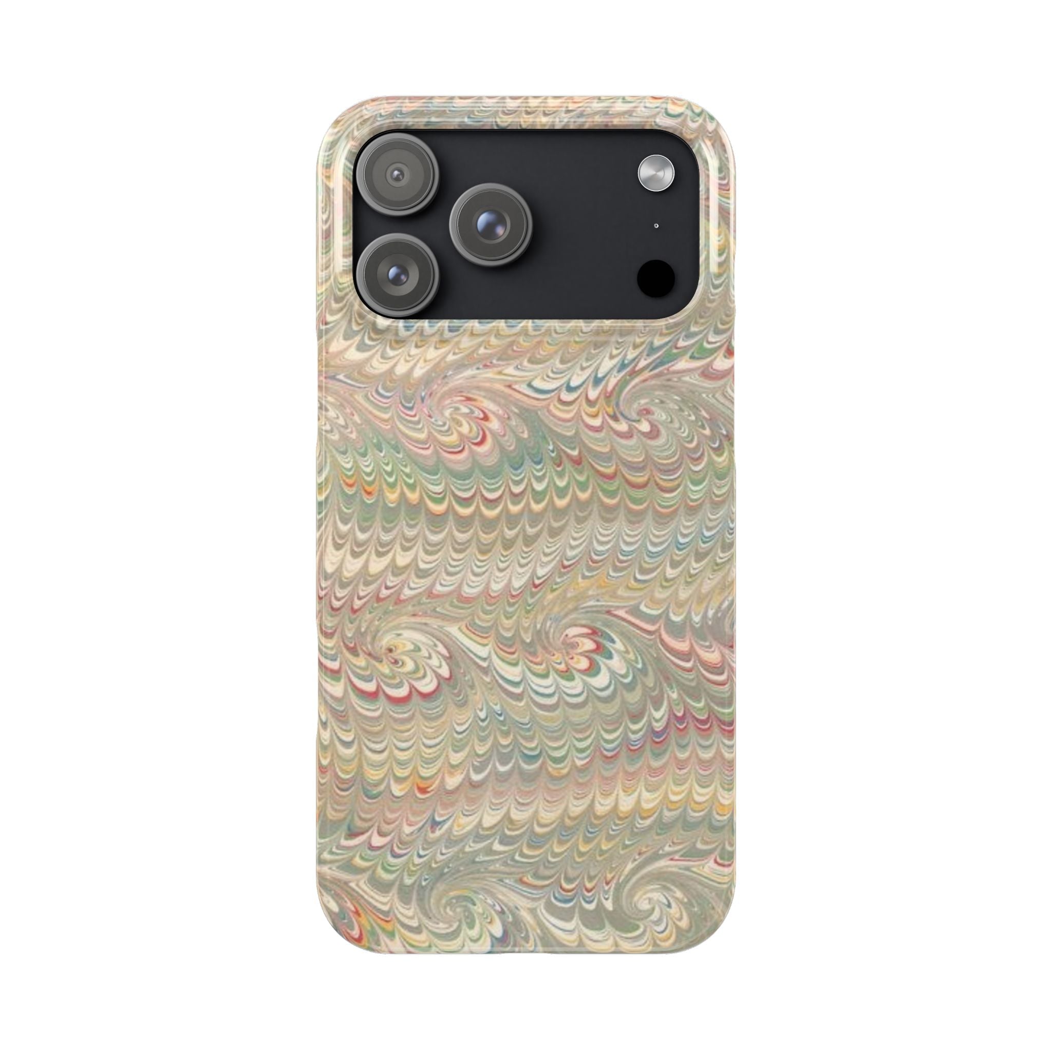 Marbled Feather Phone Case
