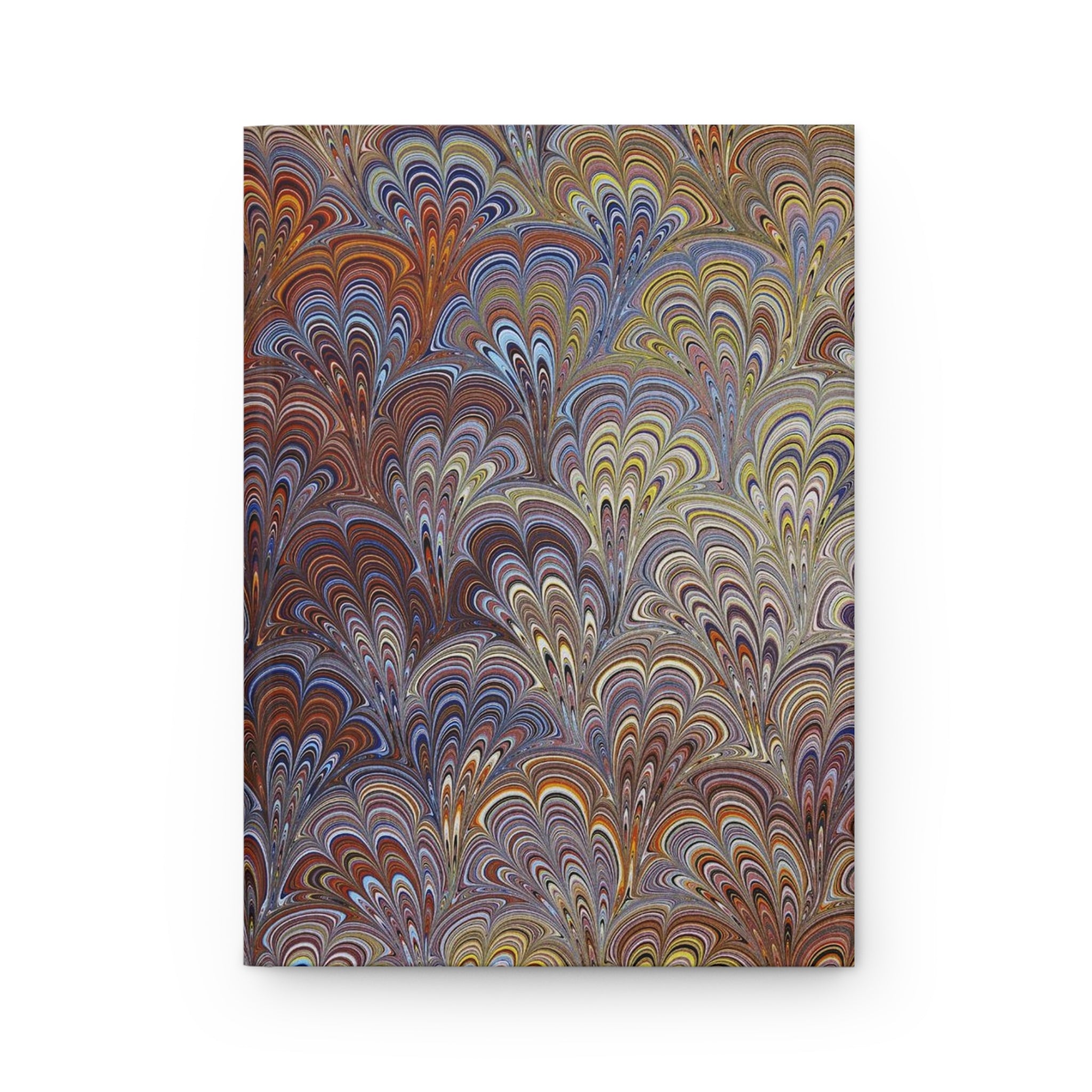 Vintage Italian Marbled Hardcover Journal - Browns and Blues
