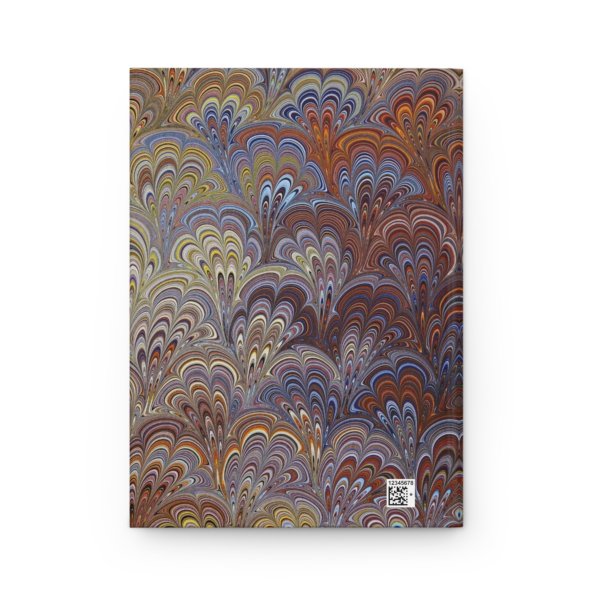 Vintage Italian Marbled Hardcover Journal - Browns and Blues