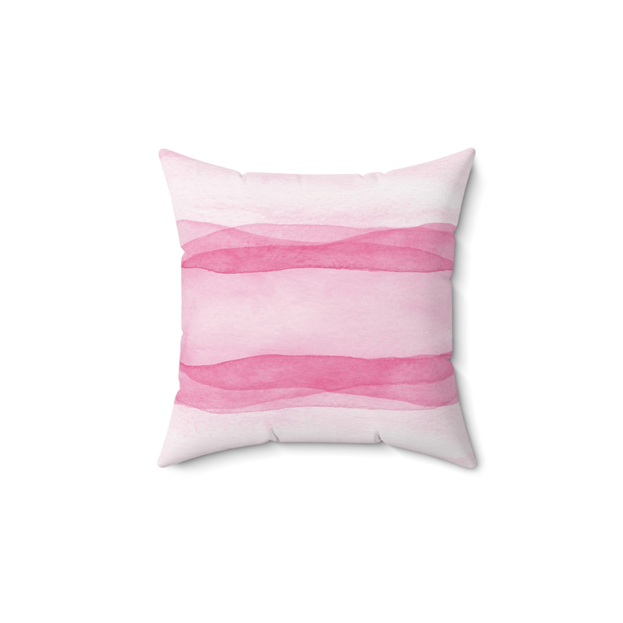 Pink Water Colors Square Pillow includes Pillow, Hidden Zipper