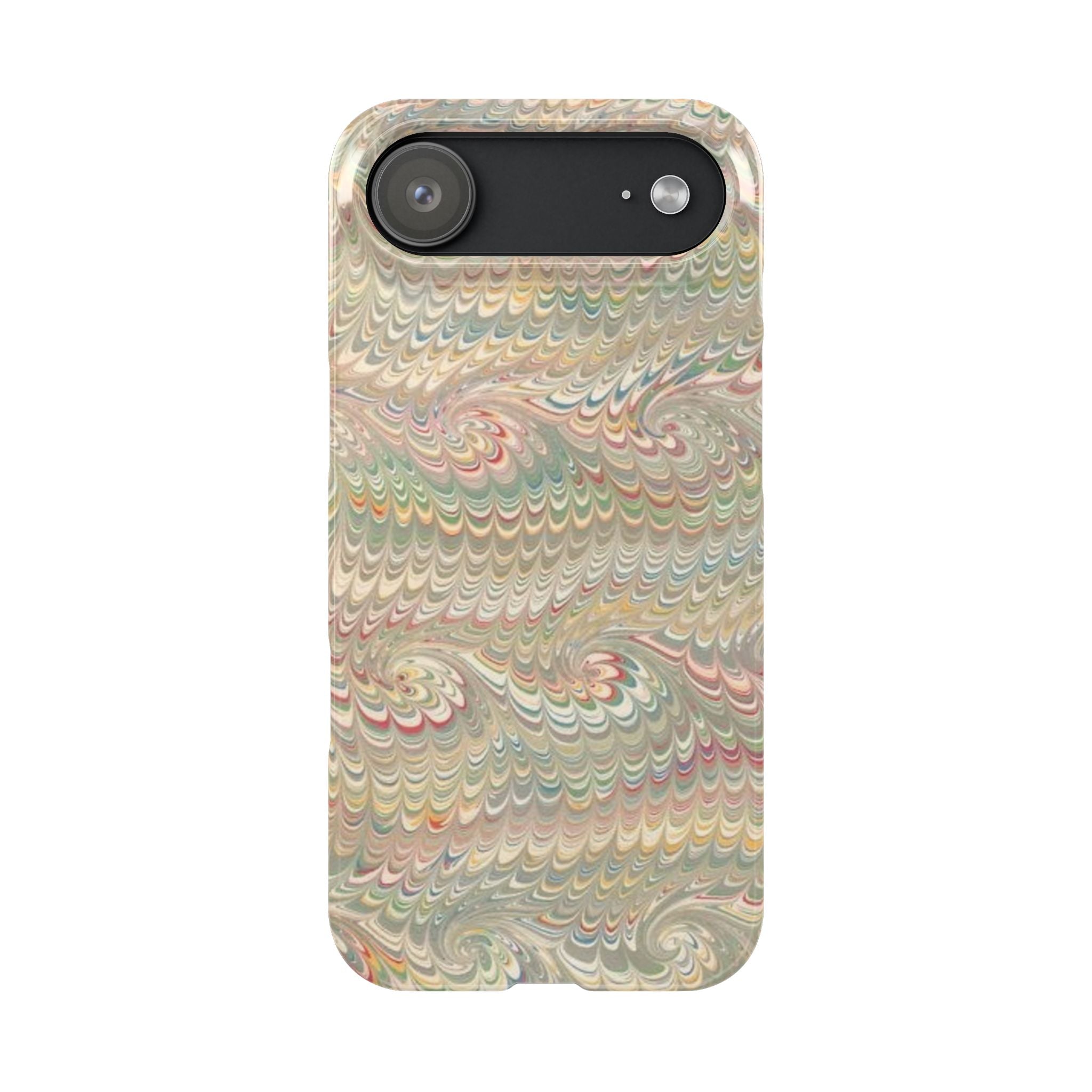 Marbled Feather Phone Case