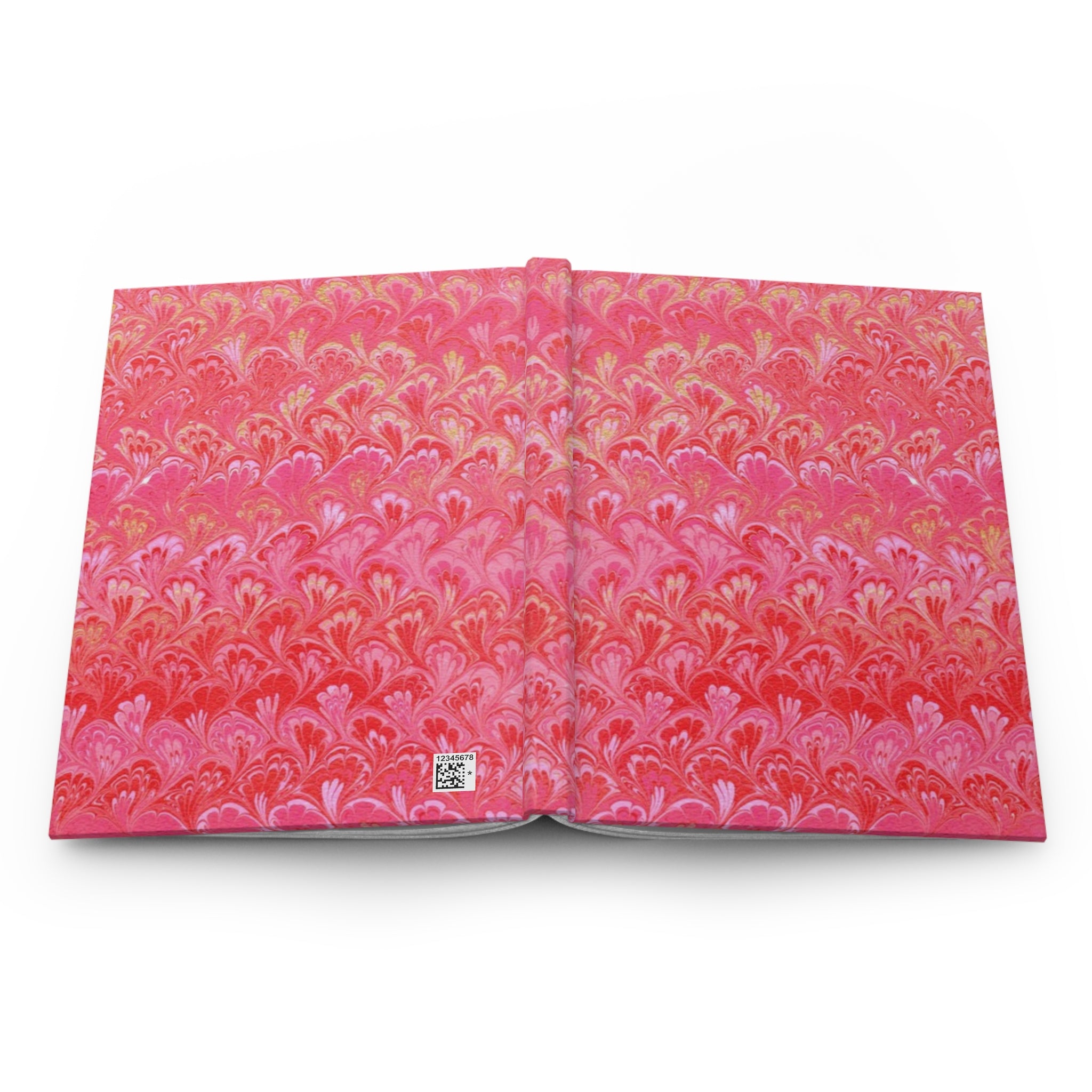 Vintage Italian Marbled Hardcover Journal - Pink