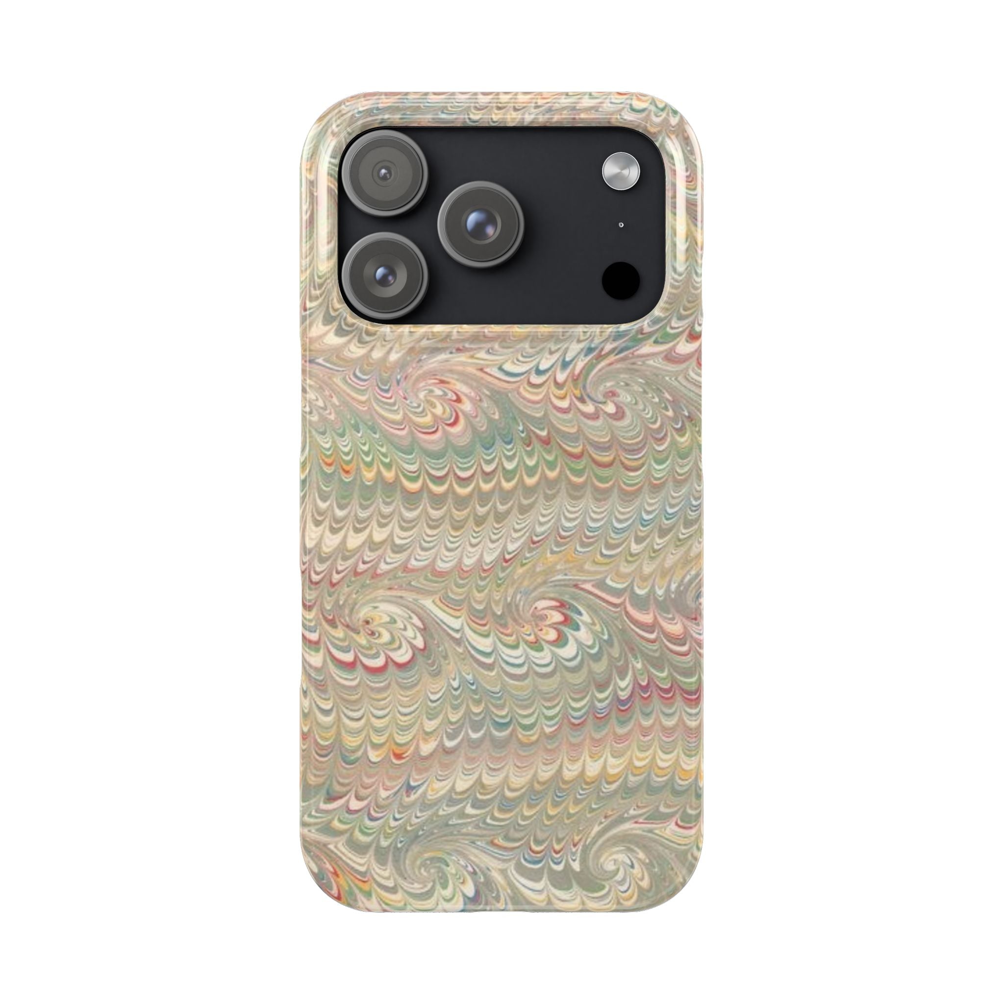 Marbled Feather Phone Case