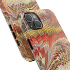 Marbled Swirl Tough Phone Case - Red Rust Orange Fall Colors, Heavy Duty Case. Alternative: Protective Phone Cover, Durable Smartphone Case,