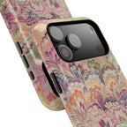 Marbled Pastel Pink and Green Impact-Resistant Phone Case for Apple + Samsung