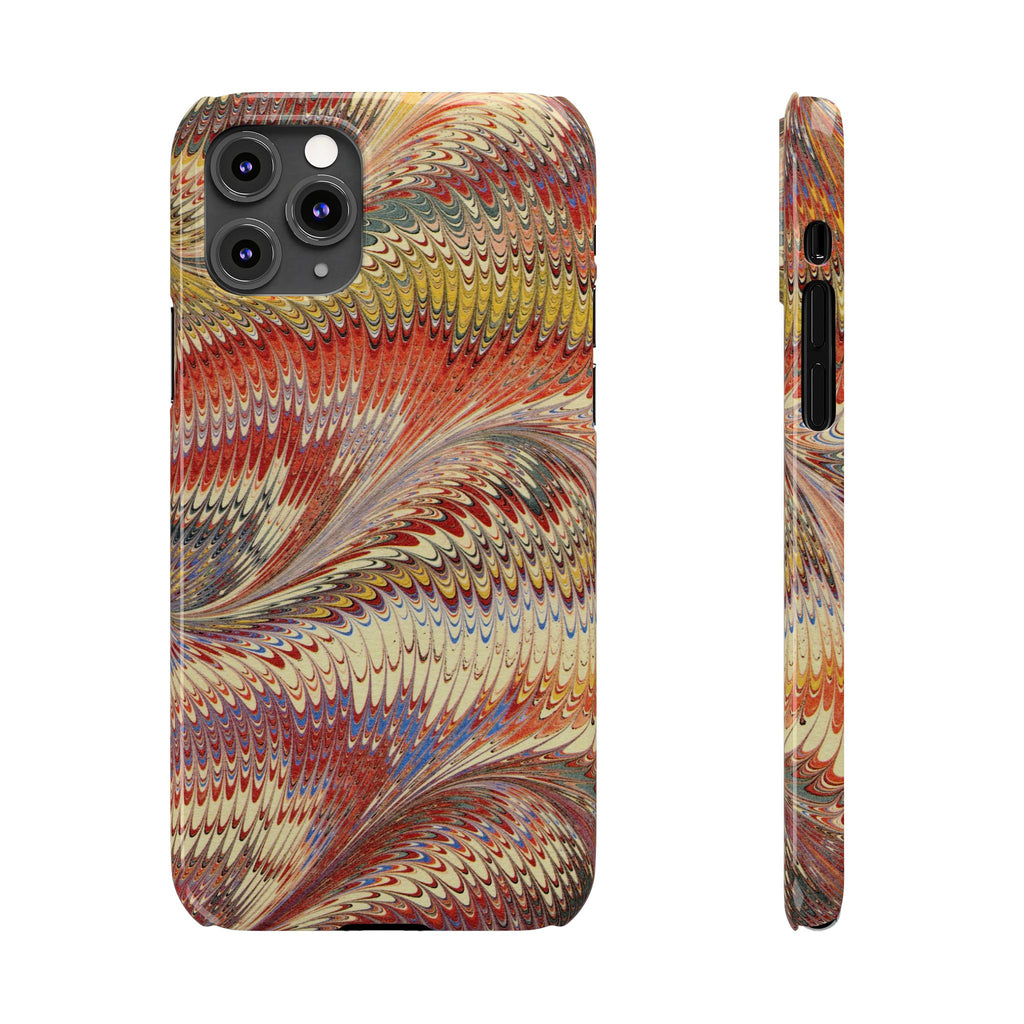 Marbled Design, Italy Feather Phone Case, Multi-Color, iPHONE16 Phone Cases and all sizes