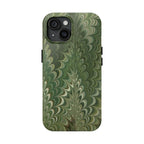 Deep Green Marble Italian Tough Phone Case — Durable Marbled Phone Case