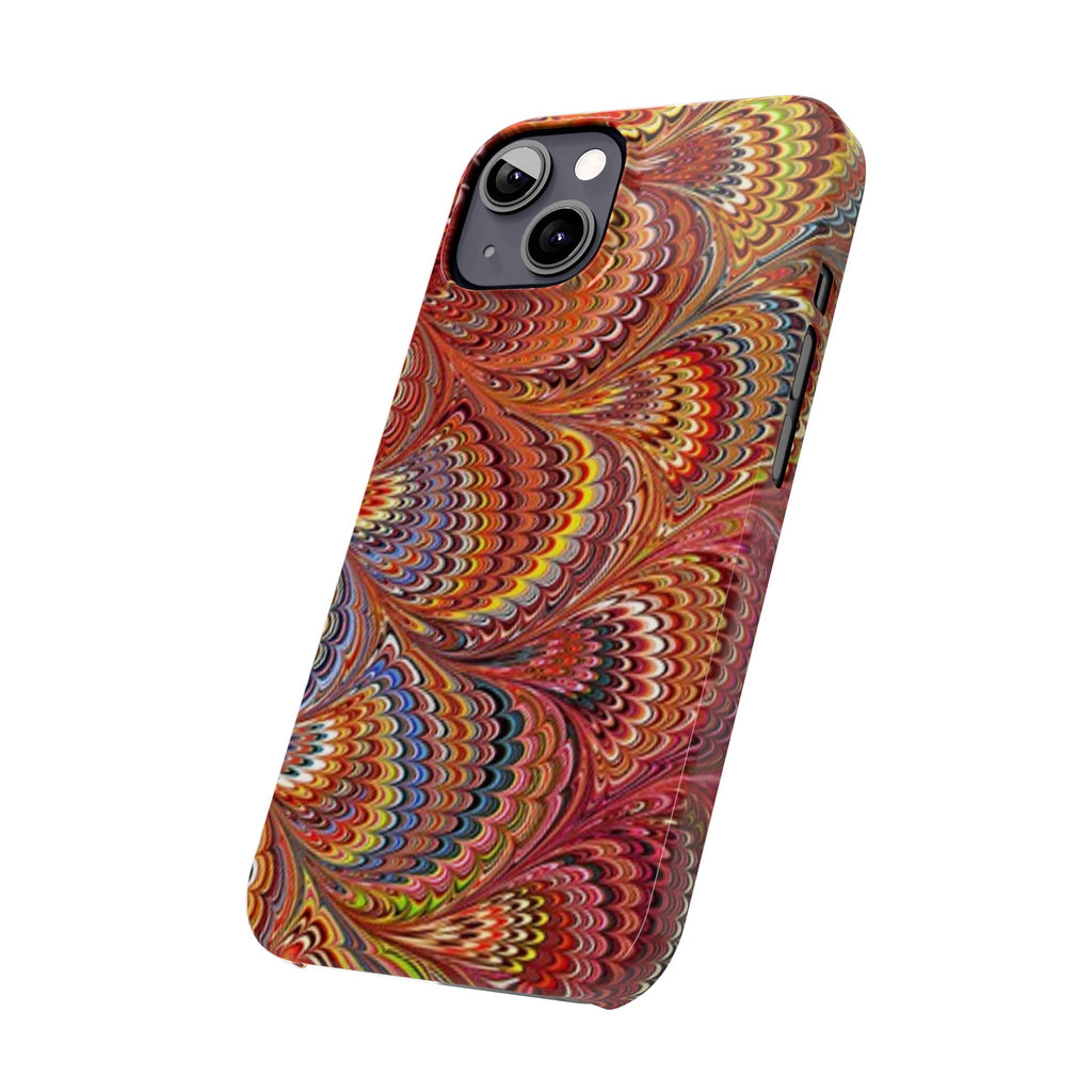 Italian Marbled Design, Red and Blue Pallet