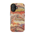 Orange, Rust, + Gold Marbled Phone Case — Dual Layer - Tough Protective Phone Cover