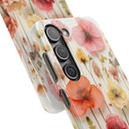 Pink Floral Pressed Flowers - Slim Case