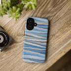 Blue Marbled Phone Cases iPhone 16 + Samsung + Apple + Google - all models, Vintage Marbled Design - Tough Cases