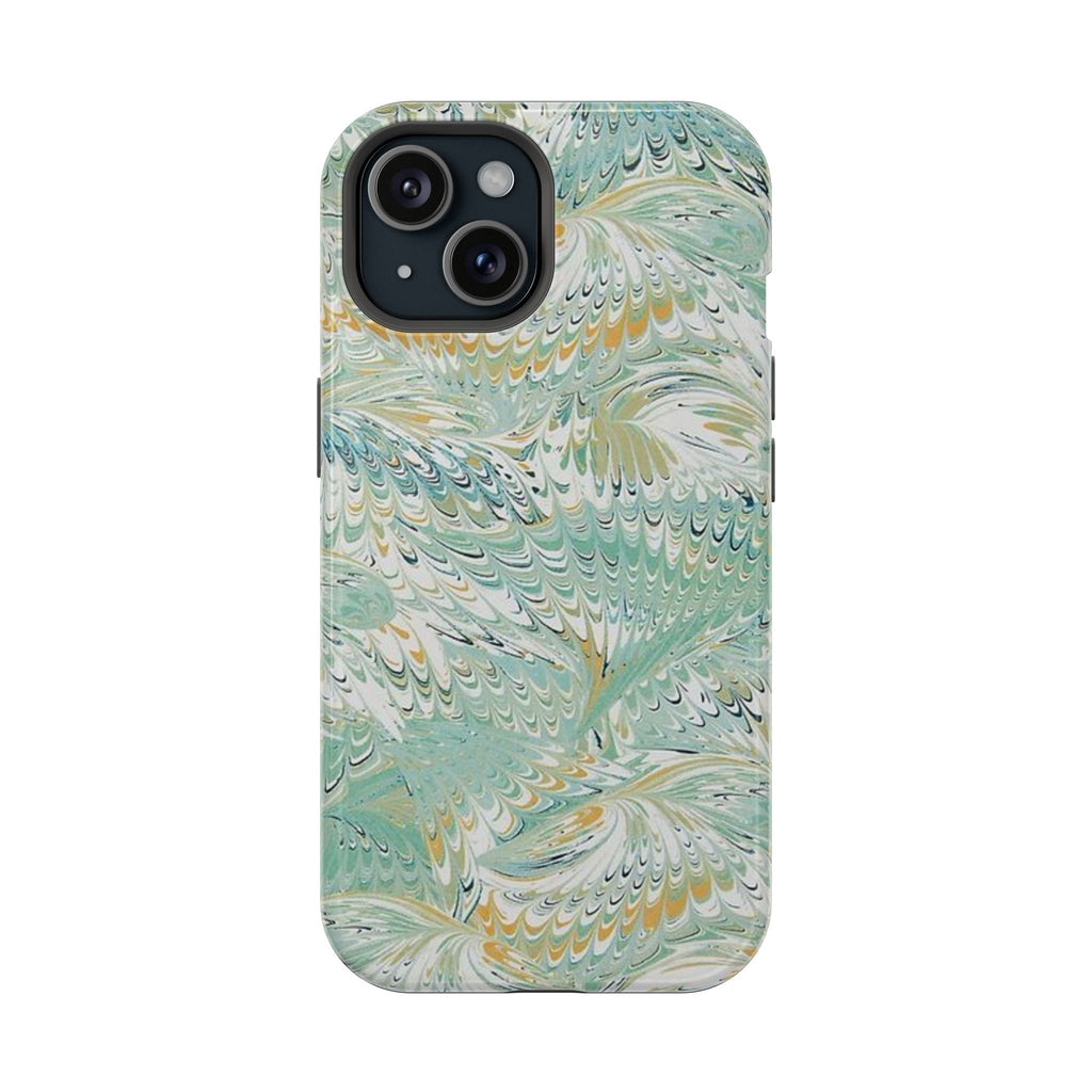 Mint Green Marbled Swirl Phone Case - Dual Layer