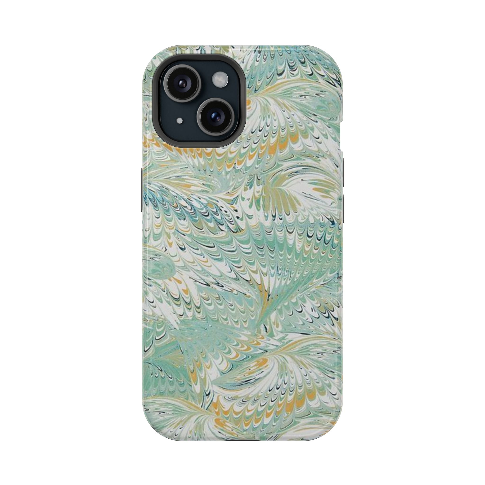 Mint Green Marbled Swirl Phone Case - Dual Layer
