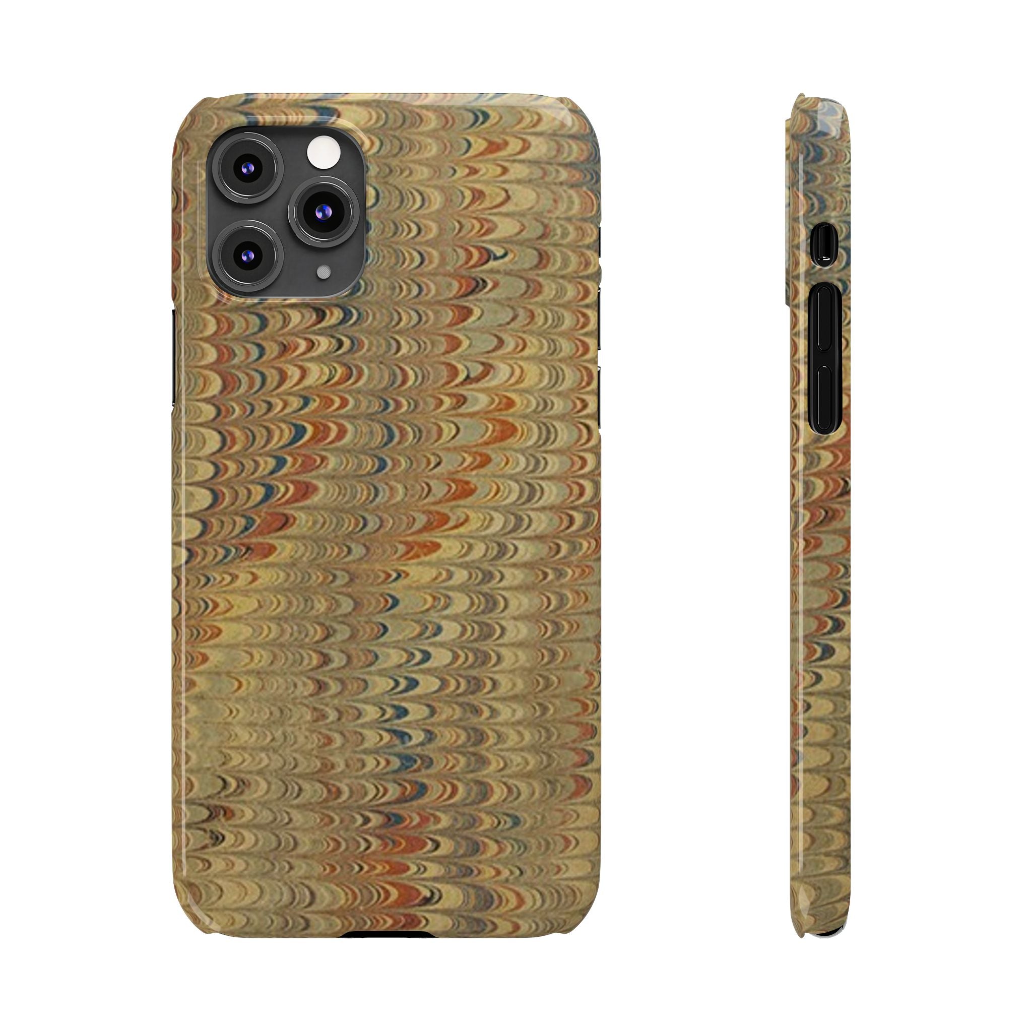 Phone Cases - Golden Fall Neutrals Italian Marbled Design, Gift for Art Lovers, Customizable and Stylish