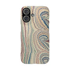 Italian Vintage Marbled Paper Design on iPhone Cases, Artistic Protection for Your Device in Elegant Beige, Blue, Burgundy