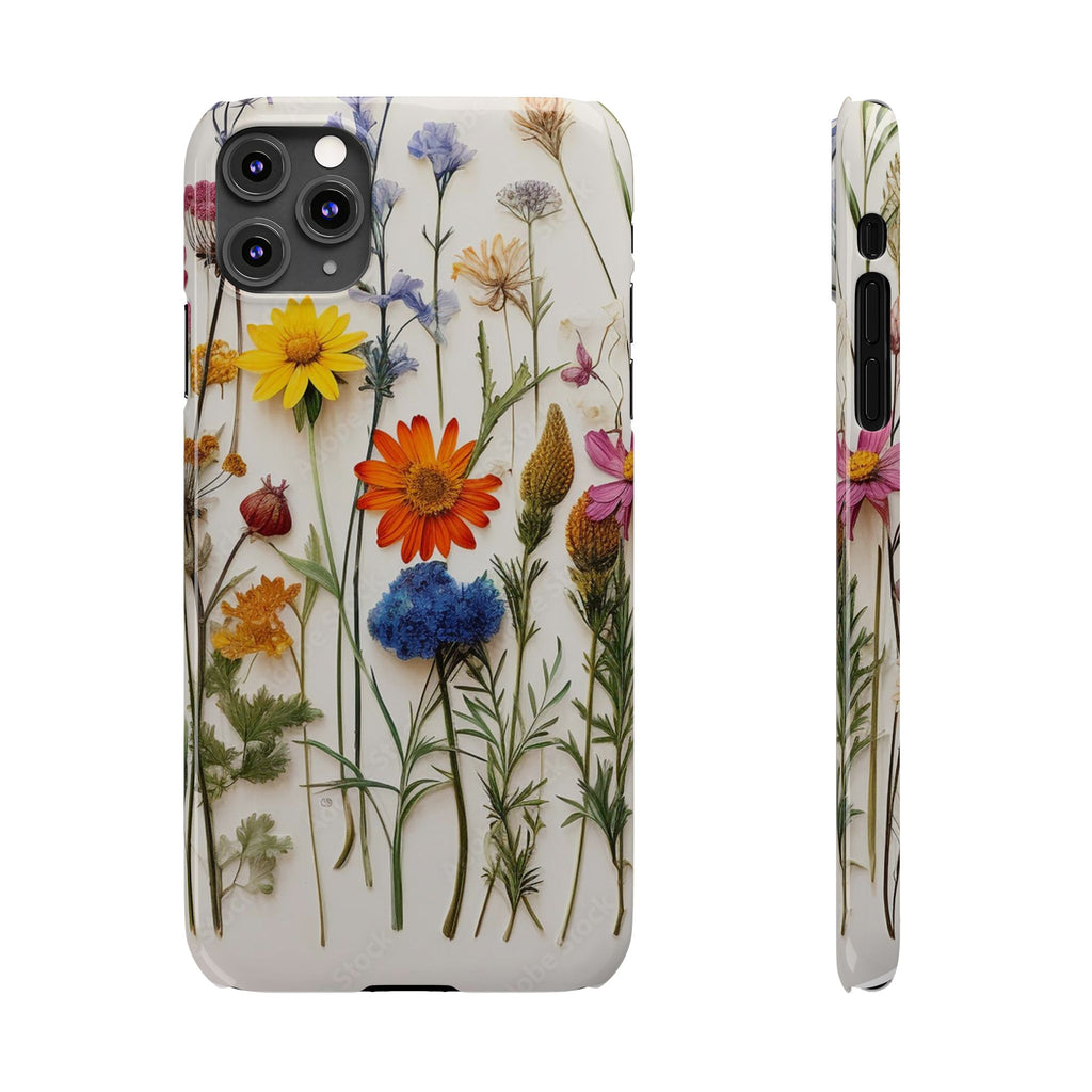 Floral Phone Cases, Slim Protective Cover, Pressed Flowers Design, iPhone 17 Case, Botanical Phone Accessories, Floral Theme Phone Case