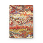 Vintage Italian Marbled Hardcover Journal - Orange, Yellow, and Beige