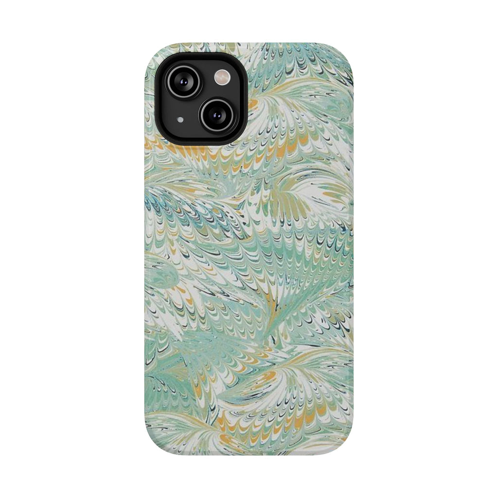 Mint Green Marbled Swirl Phone Case - Dual Layer