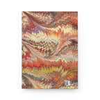 Vintage Italian Marbled Hardcover Journal - Orange, Yellow, and Beige
