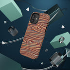 Neutrals Burgundy, Beige, Rust Hues Italian Vintage Marble Design Phone Case for Apple + Samsung