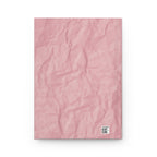 Pink Crinkled Paper Design, Artistic Notebook, Writing Diary, Lined - Unique Gift