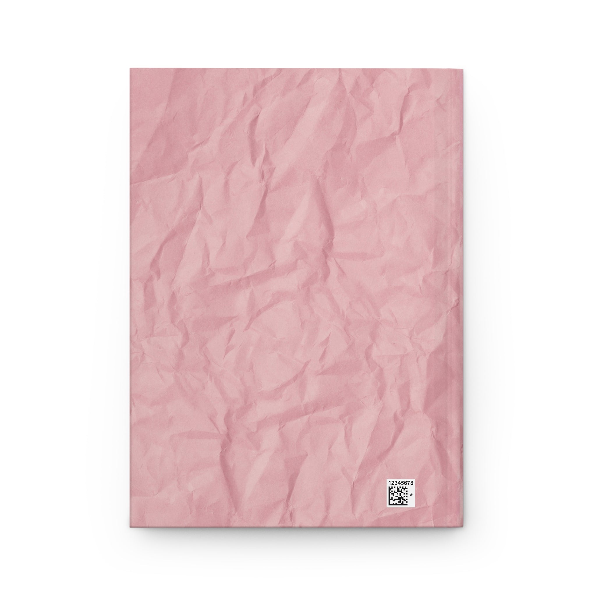 Pink Crinkled Paper Design, Artistic Notebook, Writing Diary, Lined - Unique Gift