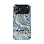 Light Blue Marbled Swirl - Dual Layer Phone Case