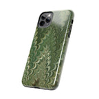Deep Green Marble Italian Tough Phone Case — Durable Marbled Phone Case