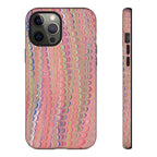 Pink Pastels Feather Marbled Vintage Design iPhone 16 + Samsung + Apple + Google - all models