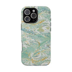 Mint Green Marbled Swirl Phone Case - Dual Layer