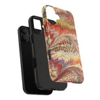 Marbled Swirl Tough Phone Case - Red Rust Orange Fall Colors, Heavy Duty Case. Alternative: Protective Phone Cover, Durable Smartphone Case,