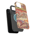 Rust + Gold Italian Marbled Design Magnetic MAG SAFE - Dual Layer Case - Glossy or Matte