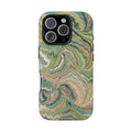 Green Pastel Italian Marble Design Magnetic MAG SAFE High Impact iPhone Cases