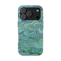 Greens and Blues Italian Swirl Wave Design Dual Layer Phone Case