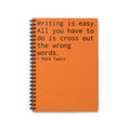 Funny Mark Twain Quote Spiral Notebook, Journal, Diary - Ruled Line - Orange