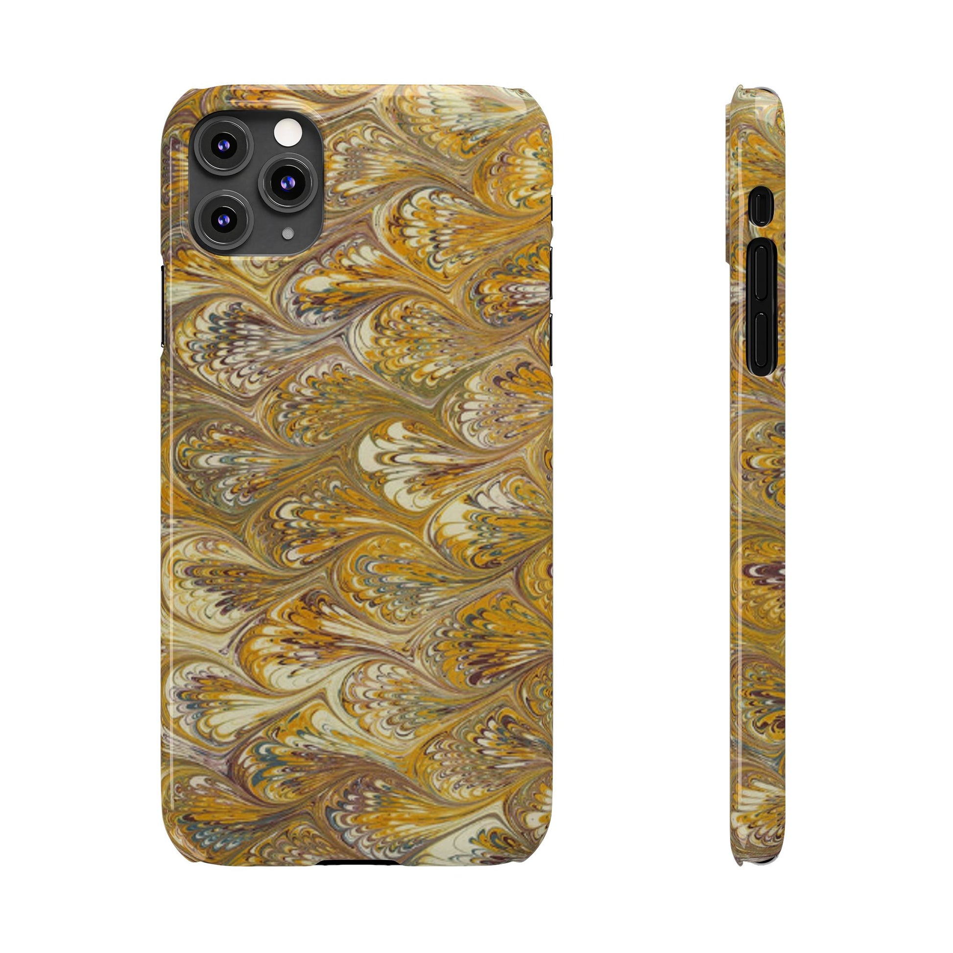 Golden Yellow Italian Marbled Designed, Slim Phone Cases, Case-Mate