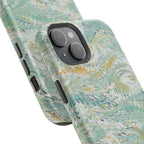 Mint Green Marbled Swirl Phone Case - Dual Layer