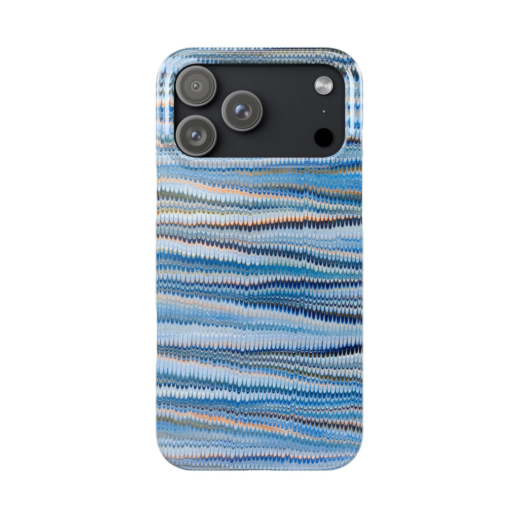 Shades of Blue Italian Marbled Design Phone Case